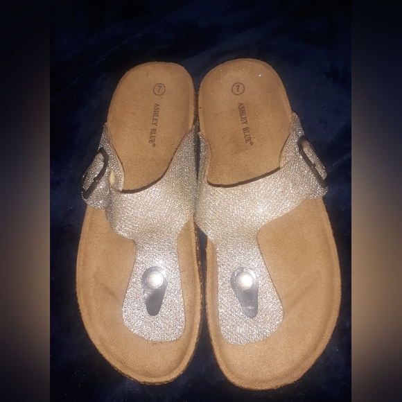 Silver Shiny Sandals 2/$15 - Picture 1 of 3